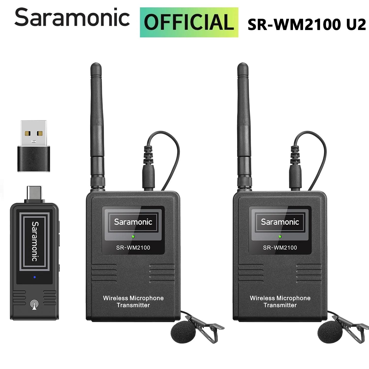 Saramonic SR-WM2100 U2  ߸  ũ, ȵ̵ PC ǻ Ʈ USB-C USB-A ġ, Ʈ ̷α